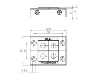 KEL B4 kabelgenomföringsram för 4 KT 10st