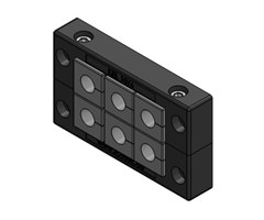 KEL10/6 kabelgenomföringsram för 6 KT 10st