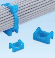 Blå TEFZEL,  21,7x50,3x9,5 mm, M4, 100st (S, LH)