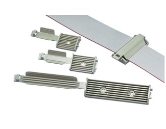 FCM1-A-C14 SJÄLVHÄFTANDE FLATKABELCLIPS GRÅ, 100st