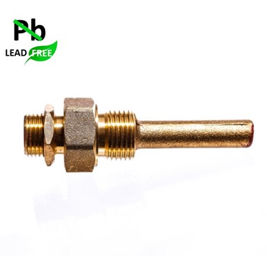 Dykrör i blyfri mässing för raka termometerhus